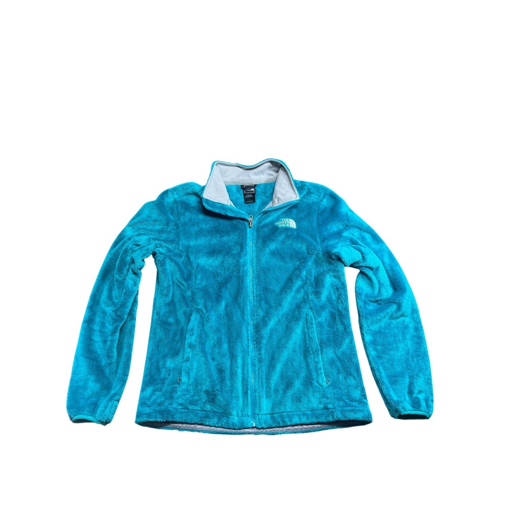 The North Face Osito 2 Teal Blue Full Zip High Pile Fleece Jacket Womens Medium